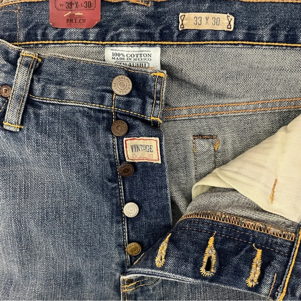 POLO Ralph Lauren Jeans Men's 33 x 30 Vintage 67 Button Fly NEW